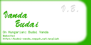 vanda budai business card